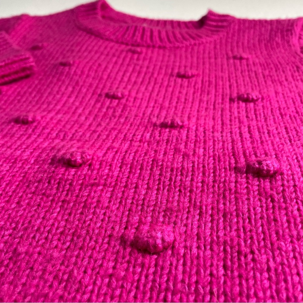 Lucky Brand Bobble Stitch Crewneck Cotton Blend Knit Sweater - Picture 5 of 11